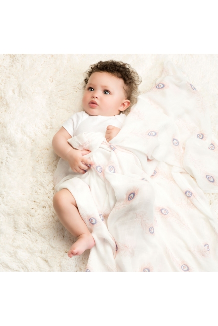 Бамбуковые пеленки для новорожденных Aden&Anais большие, набор 3, Featherlight