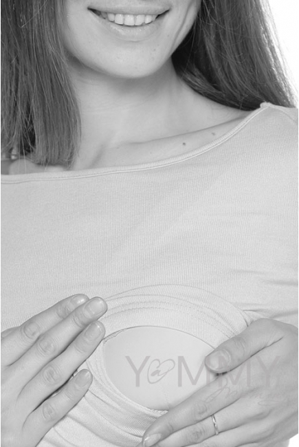 Лонгслив для кормящих и беременных, жемчужно-розовый