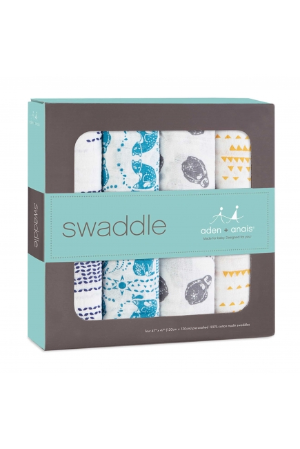 Aden&Anais набор 4 больших муслиновых пеленок, Kindred
