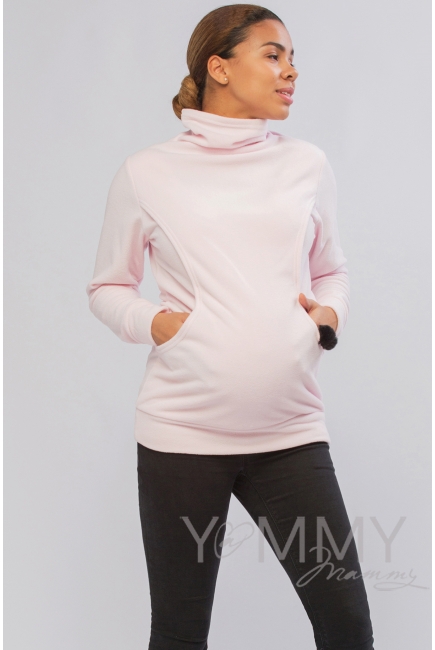 Толстовка YammyMammy (ямми мамми) флисовая, цвет "светло-розовый"