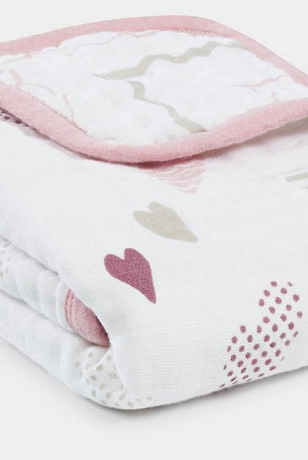 Муслиновое одеяло для коляски Aden&Anais, Stroller Blanket Heart Breaker