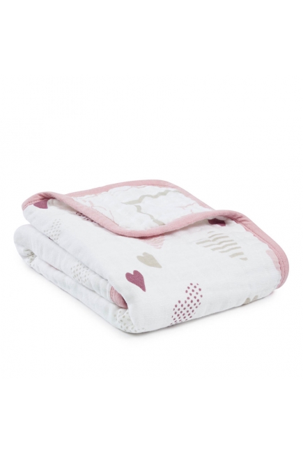 Муслиновое одеяло для коляски Aden&Anais, Stroller Blanket Heart Breaker