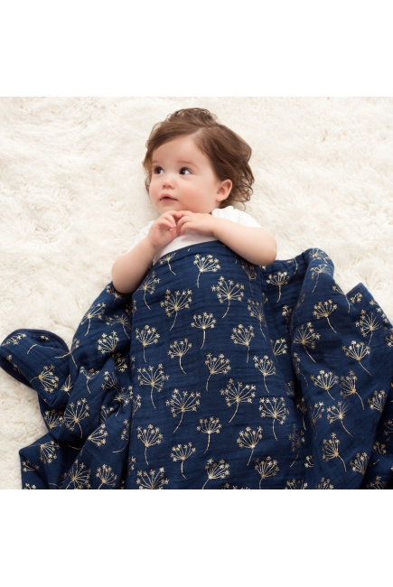 Муслиновое одеяло Aden&Anais, мерцающее, Metallic Gold Deco