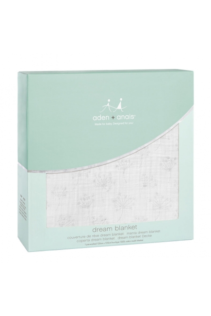 Муслиновое одеяло Aden&Anais, мерцающее, Metallic Silver Deco