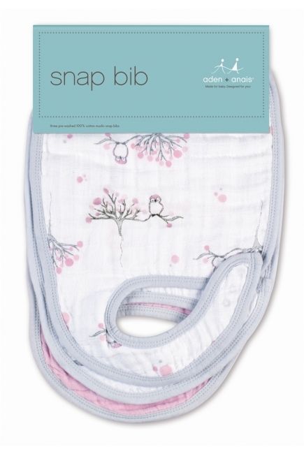 Aden&Anais набор 3 слюнявчиков, For the Birds (птички)