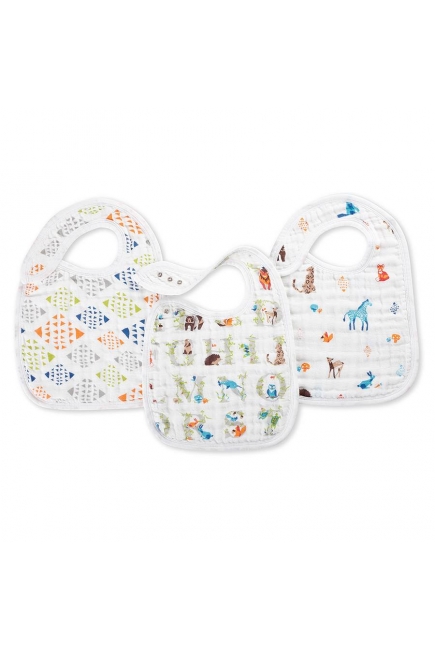 Aden&Anais набор 3 слюнявчиков, Paper Tales