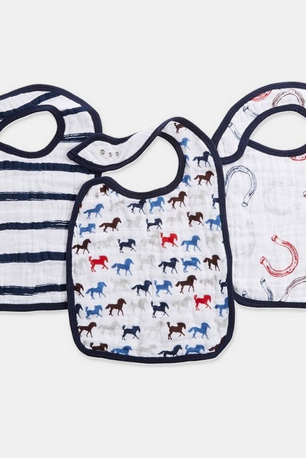 Слюнявчик Aden&Anais, набор из 3 штук, Wild Horses