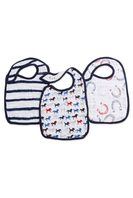 Aden&Anais набор 3 слюнявчиков, Wild Horses