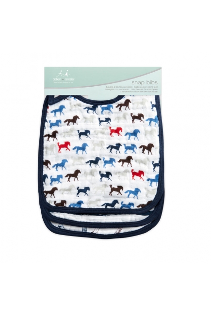 Aden&Anais набор 3 слюнявчиков, Wild Horses