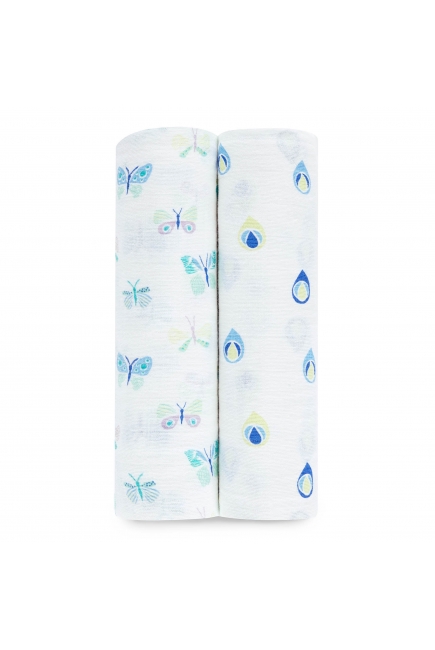 Муслиновые пеленки Aden&Anais для новорожденных большие, набор 2, Mariposa