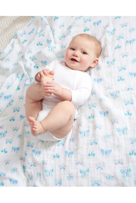 Муслиновые пеленки Aden&Anais для новорожденных большие, набор 2, Mariposa