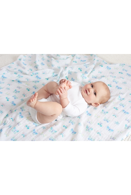 Муслиновые пеленки Aden&Anais для новорожденных большие, набор 2, Mariposa