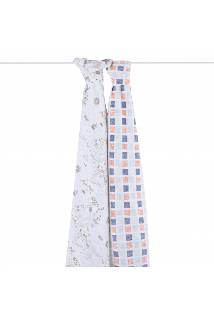 Муслиновые пеленки Aden&Anais для новорожденных большие, набор 2, Warrior Finn