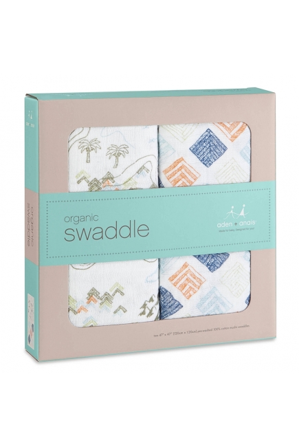 Муслиновые пеленки Aden&Anais для новорожденных большие, набор 2, Warrior Finn