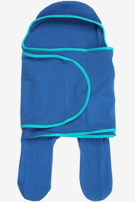 Пеленка кокон для новорожденных (комбинезон-конверт), деним