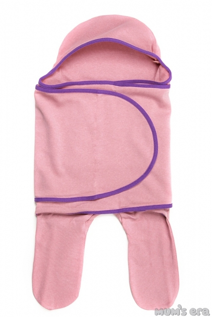 Пеленка кокон для новорожденных (комбинезон-конверт), коралл