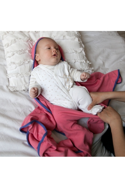 Пеленка кокон для новорожденных (комбинезон-конверт), коралл