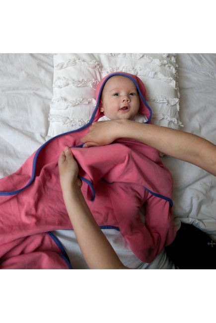 Пеленка кокон для новорожденных (комбинезон-конверт), коралл