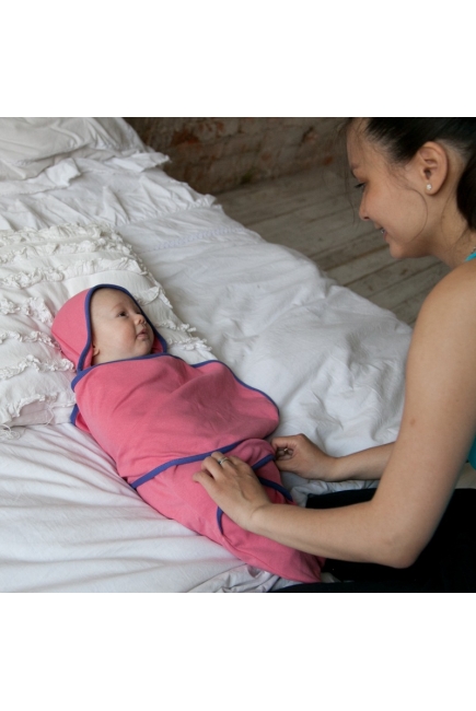 Пеленка кокон для новорожденных (комбинезон-конверт), аметист