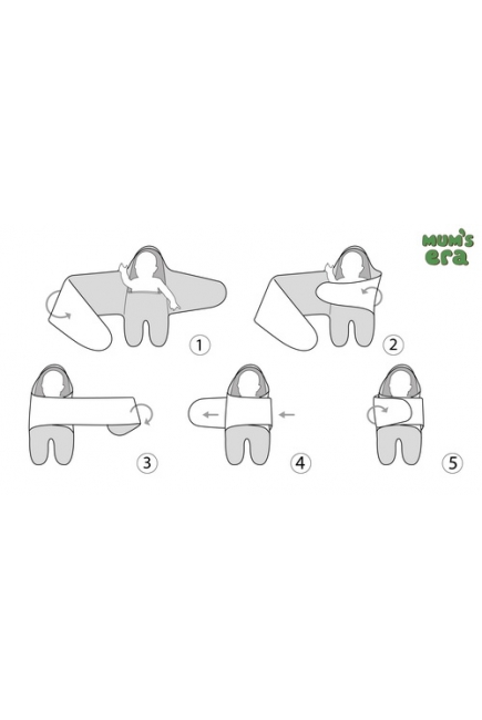 Пеленка кокон для новорожденных (комбинезон-конверт), деним