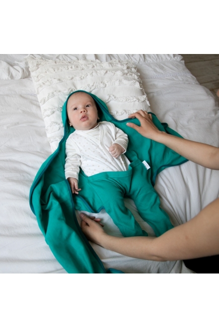 Пеленка кокон для новорожденных (комбинезон-конверт), деним