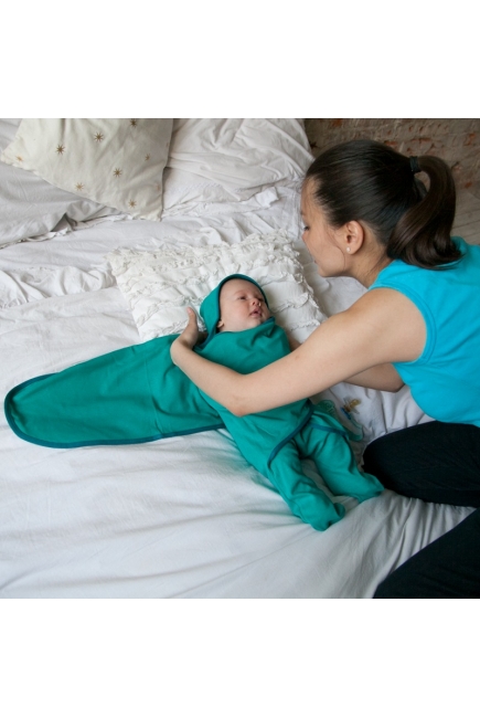 Пеленка кокон для новорожденных (комбинезон-конверт), серый