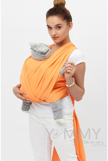 Слинг-шарф трикотажный, цвет "оранжевый"