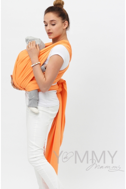 Слинг-шарф трикотажный, цвет "оранжевый"