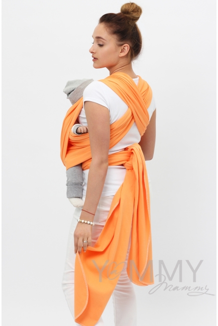 Слинг-шарф трикотажный, цвет "оранжевый"