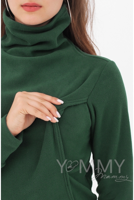 Толстовка YammyMammy (ямми мамми) флисовая, цвет "изумрудный"