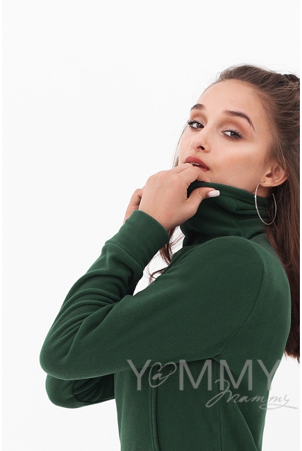 Толстовка YammyMammy (ямми мамми) флисовая, цвет "изумрудный"