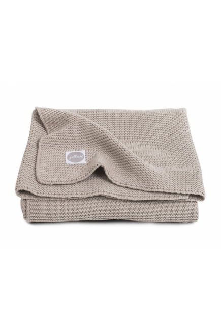 Вязаный плед для новорожденных Jollein Basic Knit, песочный, средний
