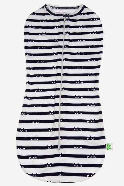 Пеленка-кокон для новорожденных трикотажный, котики