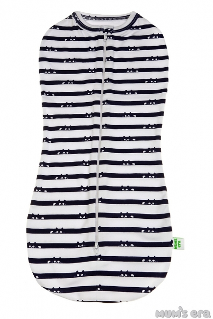 Пеленка-кокон для новорожденных трикотажный, котики