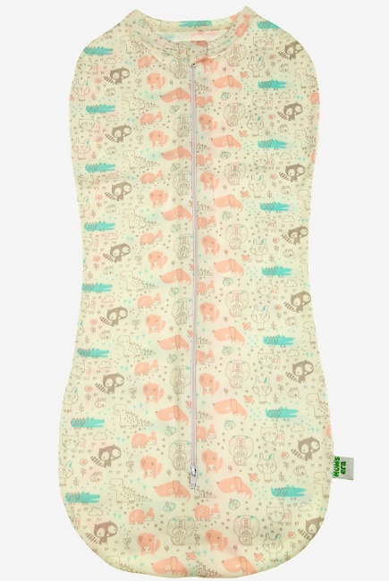 Пеленка-кокон для новорожденных трикотажный, звери