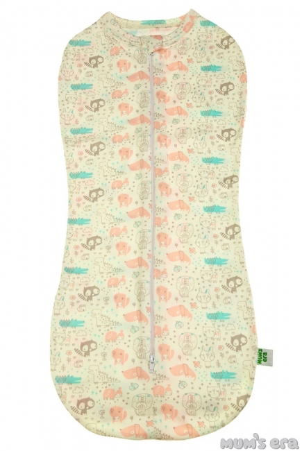 Пеленка-кокон для новорожденных трикотажный, звери