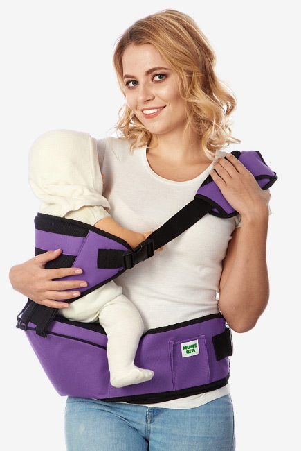 Хипсит со спинкой Comfort Mums Era, фиолетовый-черный