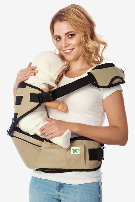 Хипсит со спинкой Comfort Mums Era, шампань-черный