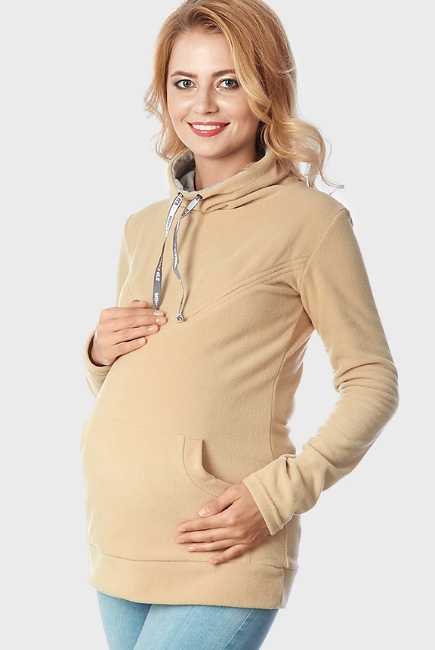 Толстовка для беременных и кормящих из флиса Olimpius, латте