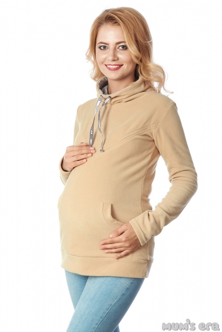 Толстовка для беременных и кормящих из флиса Olimpius, латте