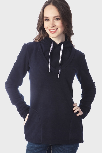 Толстовка для беременных и кормящих из флиса Discovery, синий