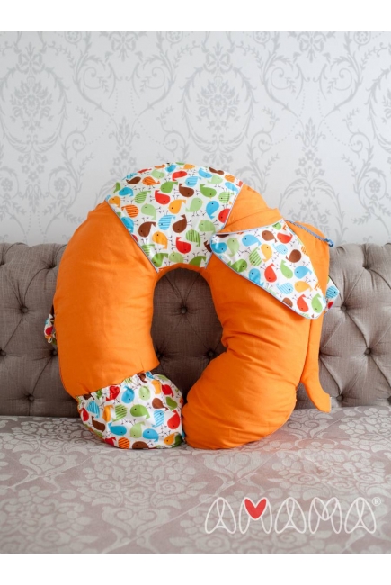 Подушка для беременных и кормящих "Слон Радостный", оранжевый