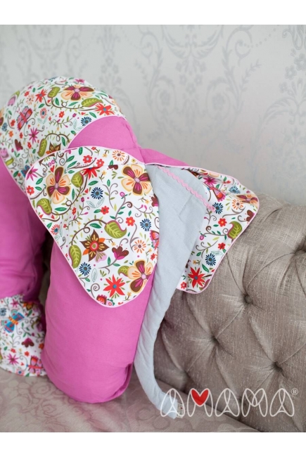 Подушка для беременных и кормящих "Слон Радостный", розовый