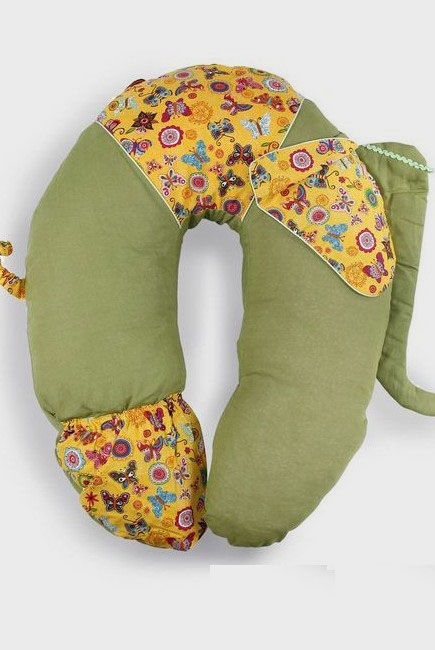 Подушка для беременных и кормящих "Слон Радостный", желтый