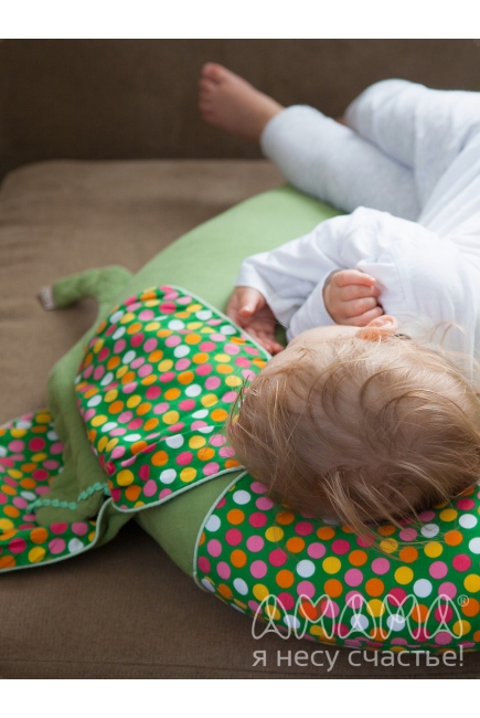 Подушка для беременных и кормящих "Слон Радостный", зеленый