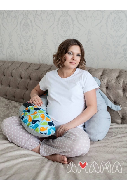 Подушка для беременных и кормящих "Слон Радостный", серый