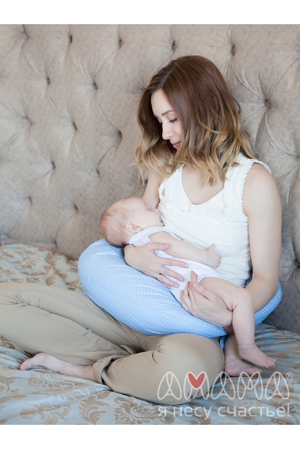 Подушка для кормящих и беременных "Лёгкая на подъём", голубой