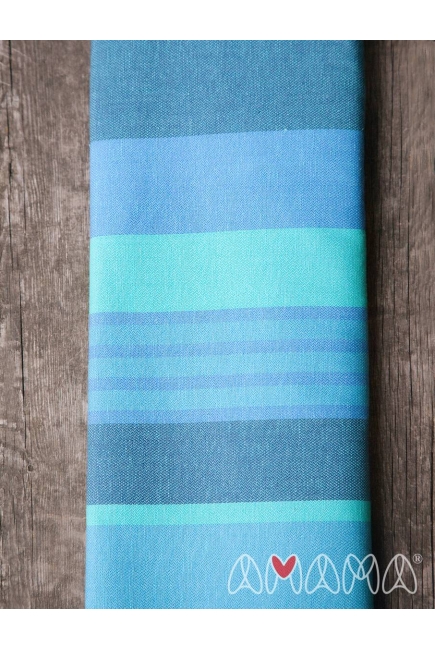 Слинг-шарф «Табатай» Амама, бирюзовый полосатый