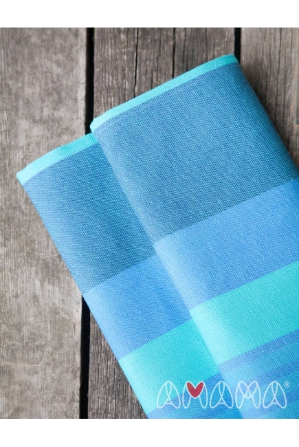 Слинг-шарф «Табатай» Амама, бирюзовый полосатый