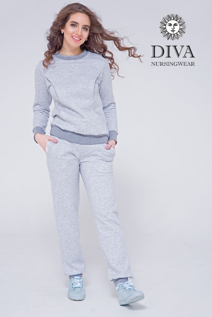 Костюм для кормящих и беременных из капитония Diva Amelia, Nebbia